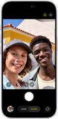 iPhone 17, face avant, fonctionnalit Cadre centr pour les photos