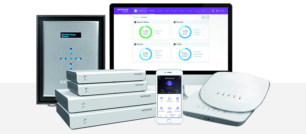 Points d'accs Wifi, routeurs et application Netgear dploys sur devices