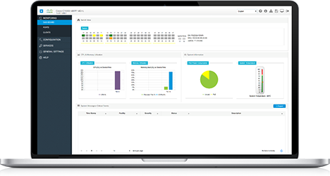 dmonstration Cisco sur ordinateur portable