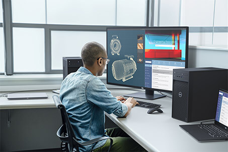 un homme au bureau