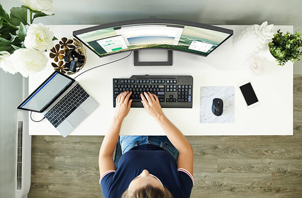 Bureau vu de haut