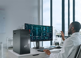 PC Bureau ESPRIMO G9012 Fujitsu Blanc
