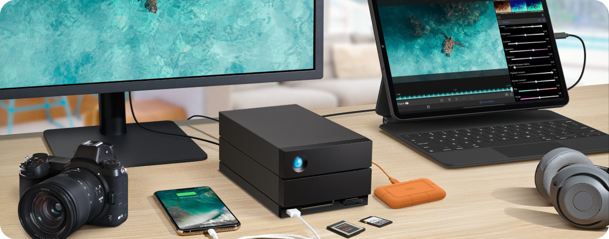 Docking lacie reli  un pc portable et un moniteur
