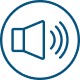 pictogramme haut parleur
