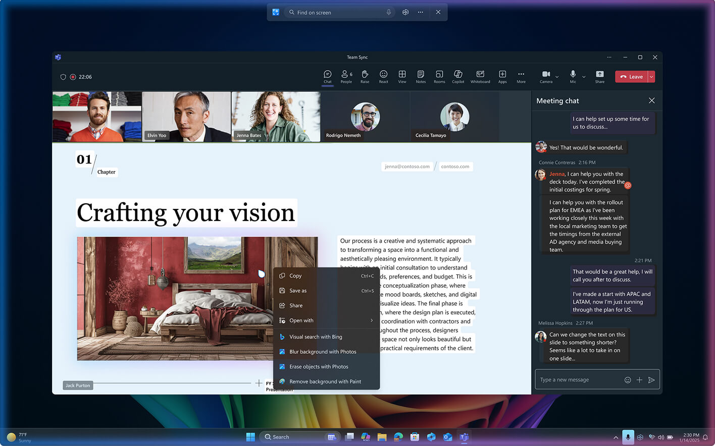 cran Copilot+ PC Actions par clic