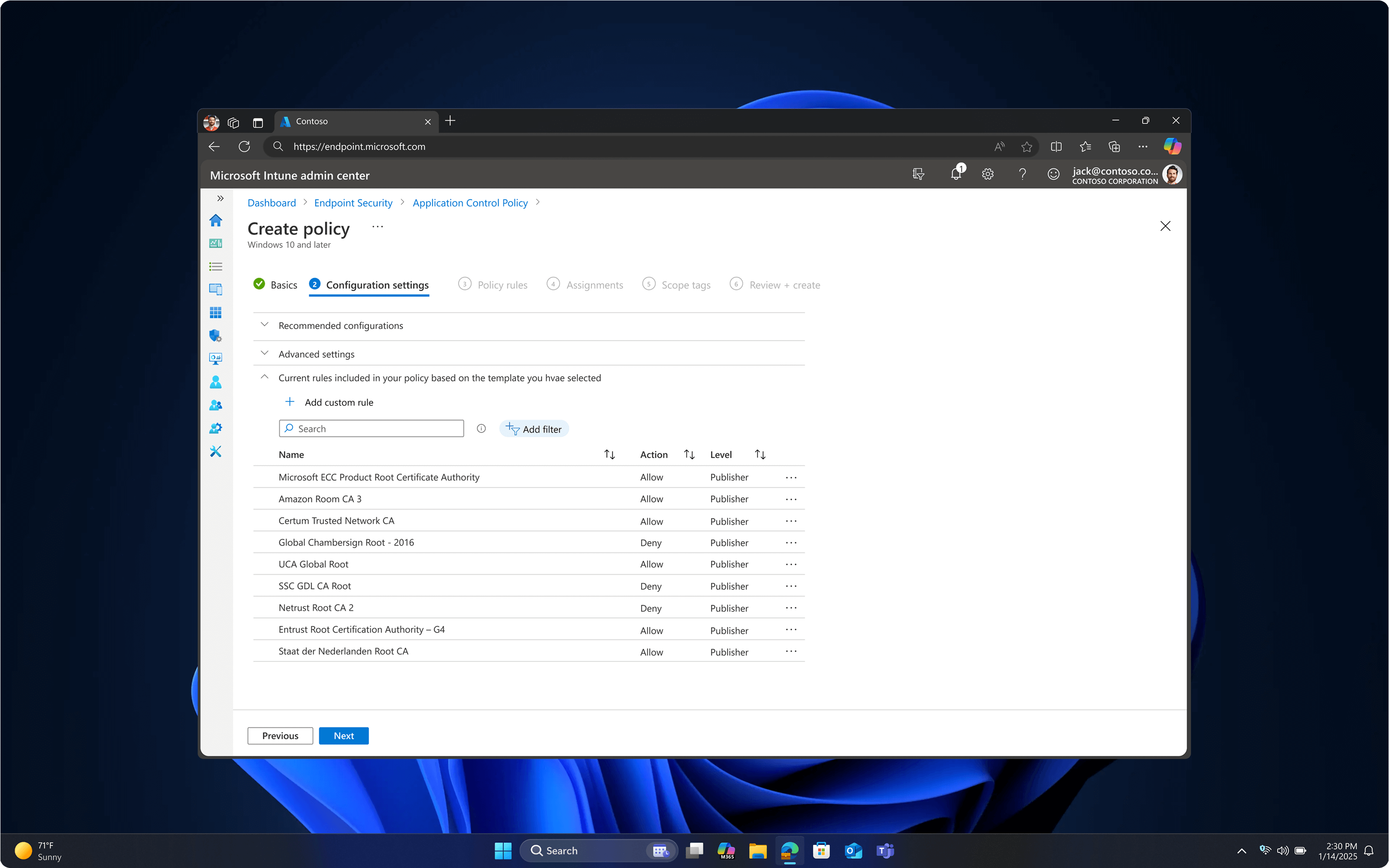 cran avec interface de Windows 11 Professionnel
